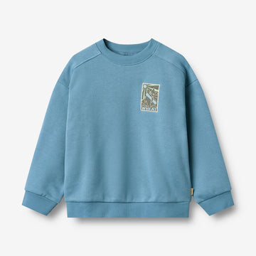 Wheat Main Sweatshirt L/S badge Sander Sweatshirt 9575 winter blue