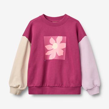 Wheat Main Sweatshirt L/S print Elliot Sweatshirt 9702 magenta