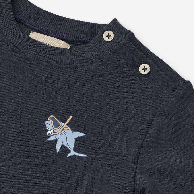 Wheat Main Sweatshirt Søren Sweatshirt 1432 navy