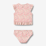 Wheat Main Swim Set 2-piece Alma Set 2526 powder flowers and seashells
