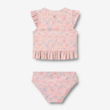 Wheat Main Swim Set 2-piece Alma Set 9650 pink heart flowers