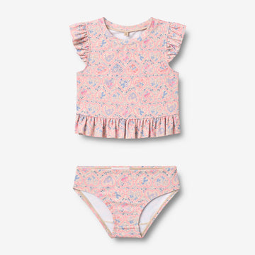 Wheat Main Swim Set 2-piece Alma Set 9650 pink heart flowers