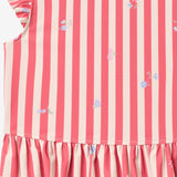 Wheat Main Swim Set 2-piece Alma Set 9657 red stripe flowers