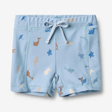 Wheat Main Swim Shorts Ulrik Swimwear 1235 soft blue sea life