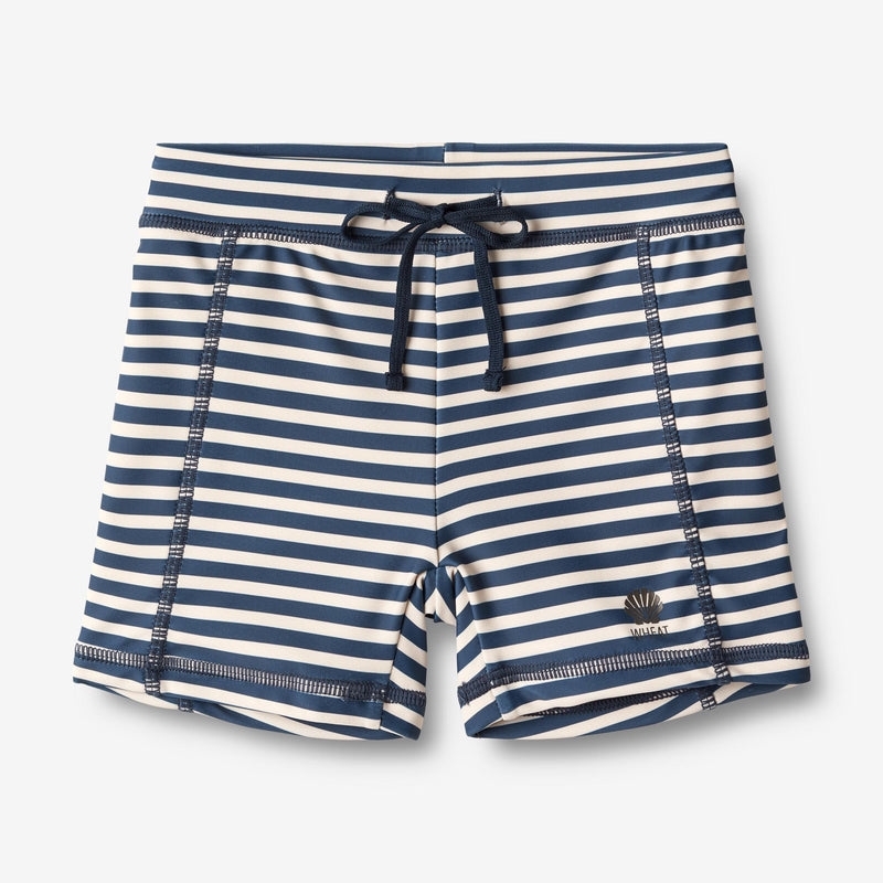 Wheat Main Swim Shorts Ulrik Swimwear 1325 indigo stripe
