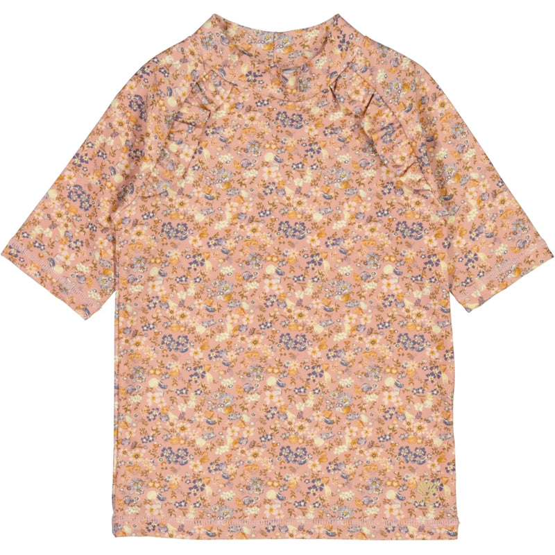 Wheat Swim T-Shirt Cecilie Swimwear 9054 flowers and seashells