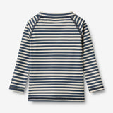 Wheat Main Swim T-shirt L/S Dilan T-Shirt 1048 blue stripe