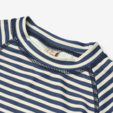 Wheat Main Swim T-shirt L/S Dilan T-Shirt 1048 blue stripe
