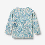 Wheat Main Swim T-shirt L/S Dilan T-Shirt 9635 blue palm