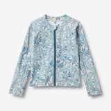 Wheat Main Swim T-shirt L/S Zip Ada T-Shirt 9635 blue palm