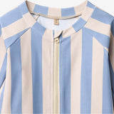 Wheat Main Swim T-shirt L/S Zip Ada T-Shirt 9732 bold blue stripe