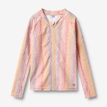 Wheat Main Swim t-shirt L/S zip Ada Swimwear 1234 multi rainbow