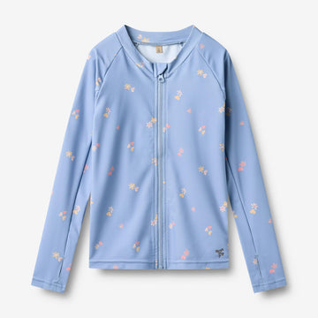 Wheat Main Swim t-shirt L/S zip Ada Swimwear 9525 morning sky hearts