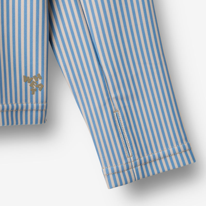 Wheat Main Swim t-shirt L/S zip Ada Swimwear 9580 blue swim stripe