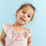 Wheat Main Swimsuit Doris Swimsuit 2526 powder flowers and seashells