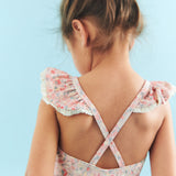 Wheat Main Swimsuit Doris Swimsuit 2526 powder flowers and seashells
