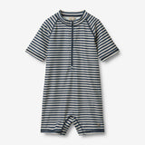 Wheat Main Swimsuit S/S Cas Swimsuit 1048 blue stripe
