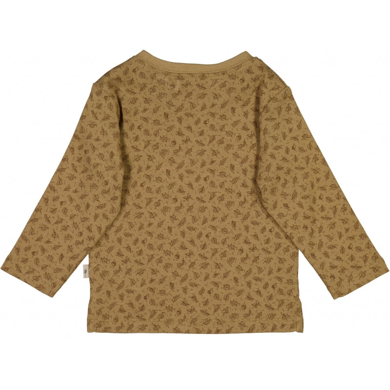 Wheat T-Shirt Acorn Embroidery Jersey Tops and T-Shirts 3205 khaki leaves