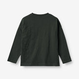 Wheat Main T-Shirt Deer Embroidery Jersey Tops and T-Shirts 0025 black coal