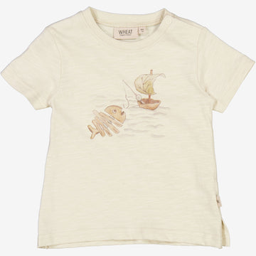 Wheat Main  T-Shirt Fishing | Baby Jersey Tops and T-Shirts 3356 chalk