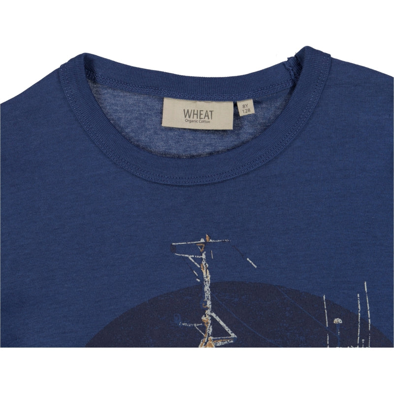 Wheat T-Shirt Fishing Boat Jersey Tops and T-Shirts 1014 cool blue