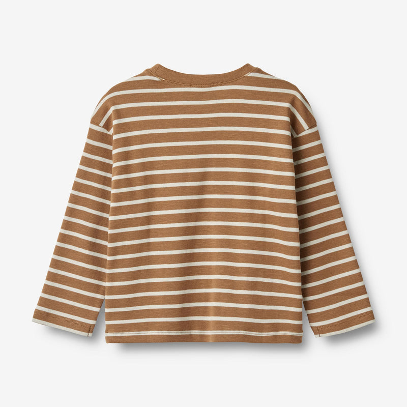 Wheat Main T-Shirt L/S Dallas Jersey Tops and T-Shirts 5078 caramel stripe