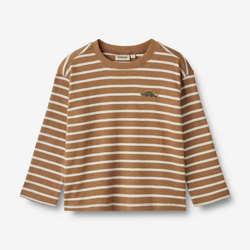 Wheat Main T-Shirt L/S Dallas Jersey Tops and T-Shirts 5078 caramel stripe