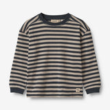 Wheat Main T-Shirt L/S Frans Jersey Tops and T-Shirts 1433 navy stripe