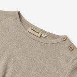 Wheat Main T-Shirt L/S Milo T-Shirt 0072 gravel melange