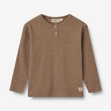 Wheat Main T-Shirt L/S Morris Jersey Tops and T-Shirts 3303 coffee melange