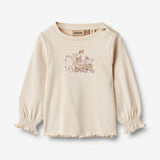 Wheat Main T-Shirt L/S Nona Jersey Tops and T-Shirts 3129 eggshell 