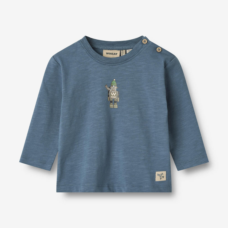 Wheat Main T-Shirt L/S Ray | Baby Jersey Tops and T-Shirts 1174 bering sea