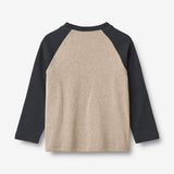 Wheat Main T-Shirt L/S Rolf Jersey Tops and T-Shirts 0072 gravel melange