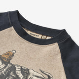 Wheat Main T-Shirt L/S Rolf Jersey Tops and T-Shirts 0072 gravel melange