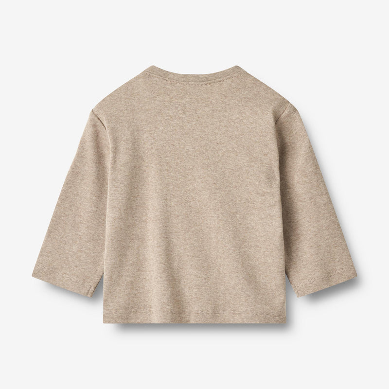 Wheat Main T-Shirt L/S Sebastian Jersey Tops and T-Shirts 0072 gravel melange