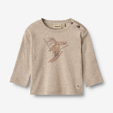 Wheat Main T-Shirt L/S Sebastian Jersey Tops and T-Shirts 0072 gravel melange