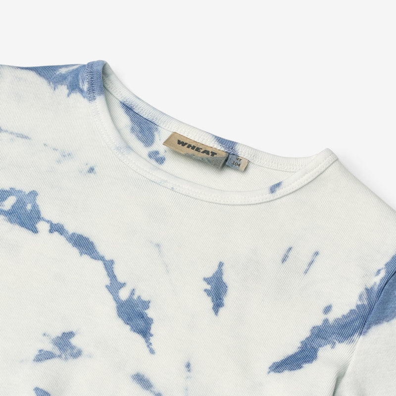 Wheat Main T-Shirt L/S Stig Jersey Tops and T-Shirts 9417 blue tie dye
