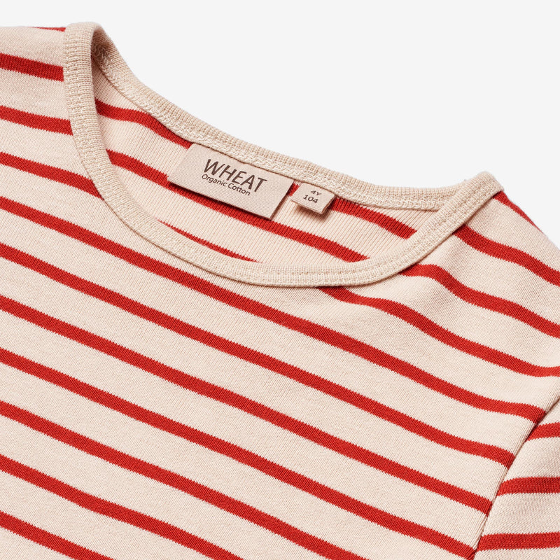 Wheat Main T-Shirt L/S Stig Jersey Tops and T-Shirts 2078 red stripe