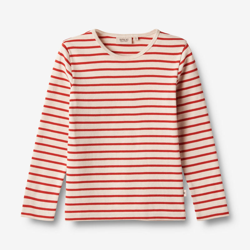 Wheat Main T-Shirt L/S Stig Jersey Tops and T-Shirts 2078 red stripe
