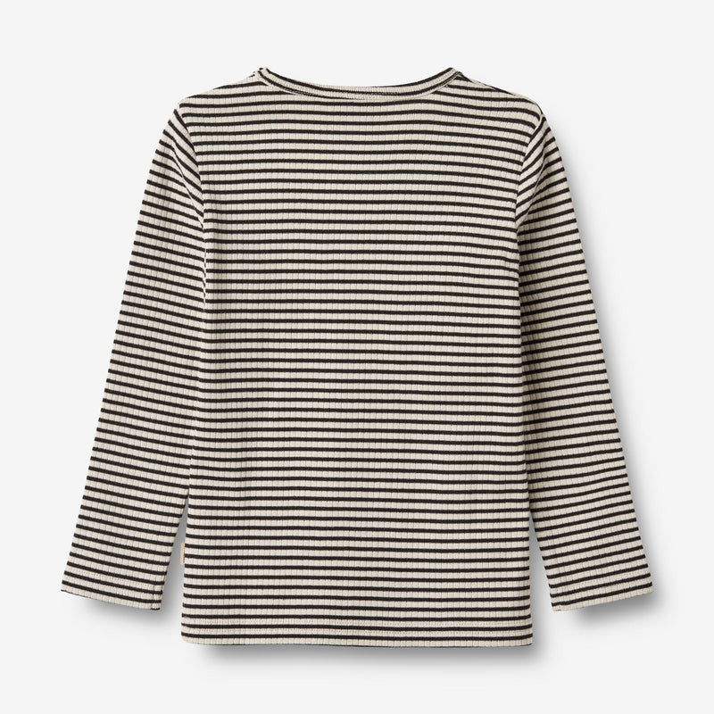 Wheat Main T-Shirt L/S Stig Jersey Tops and T-Shirts 0040 black stripe