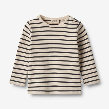 Wheat Main T-Shirt L/S Stig Jersey Tops and T-Shirts 1433 navy stripe