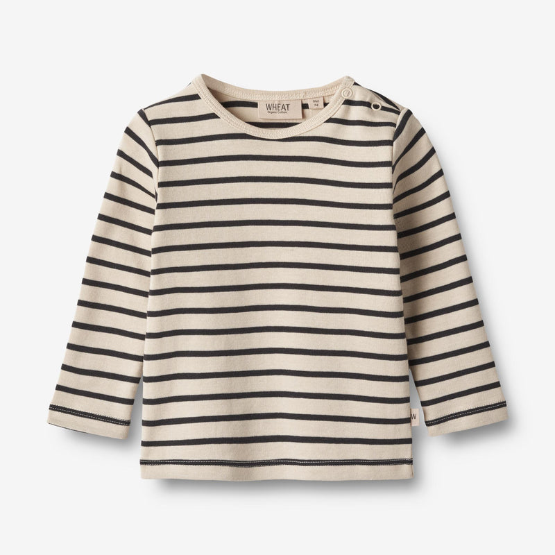 Wheat Main T-Shirt L/S Stig Jersey Tops and T-Shirts 1433 navy stripe