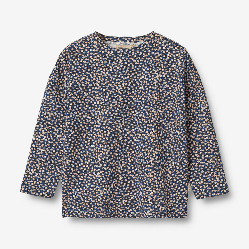 Wheat Main T-Shirt L/S Thilda Jersey Tops and T-Shirts 1481 blue flowers