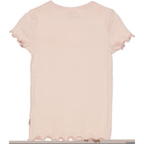 Wheat Main T-Shirt Rib Ruffle SS Jersey Tops and T-Shirts 2400 powder