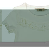 Wheat Main T-Shirt Rib Ruffle SS Jersey Tops and T-Shirts 3182 ivory 