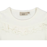 Wheat Main T-Shirt Rib Ruffle SS Jersey Tops and T-Shirts 3182 ivory 