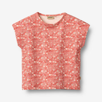 Wheat Main T-Shirt S/S Bette Jersey Tops and T-Shirts 9422 coral flowers