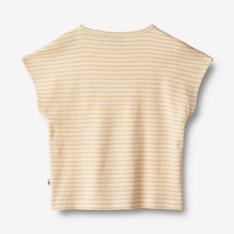 Wheat Main T-Shirt S/S Bette Jersey Tops and T-Shirts 5002 pale apricot stripe