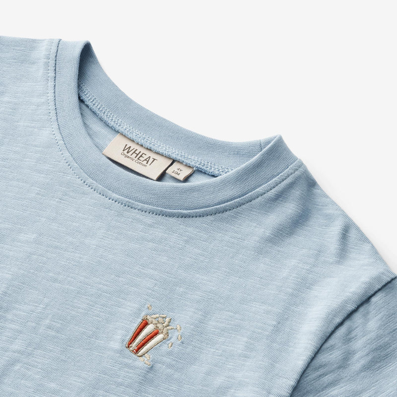 Wheat Main T-Shirt S/S Daniel Jersey Tops and T-Shirts 1049 blue summer