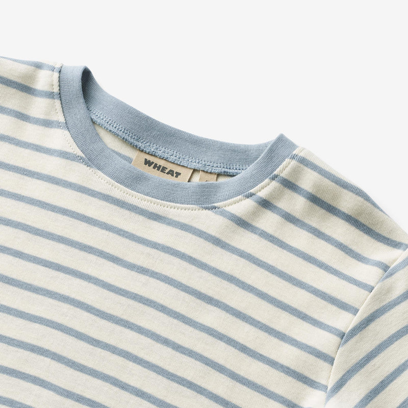 Wheat Main T-Shirt S/S Fabian Jersey Tops and T-Shirts 1479 shell stripe
